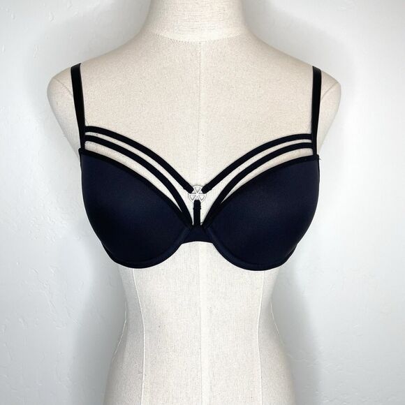 Marlies Dekkers Other - Marlies Dekker Push Up Bra US 32C Black Underwire Strappy